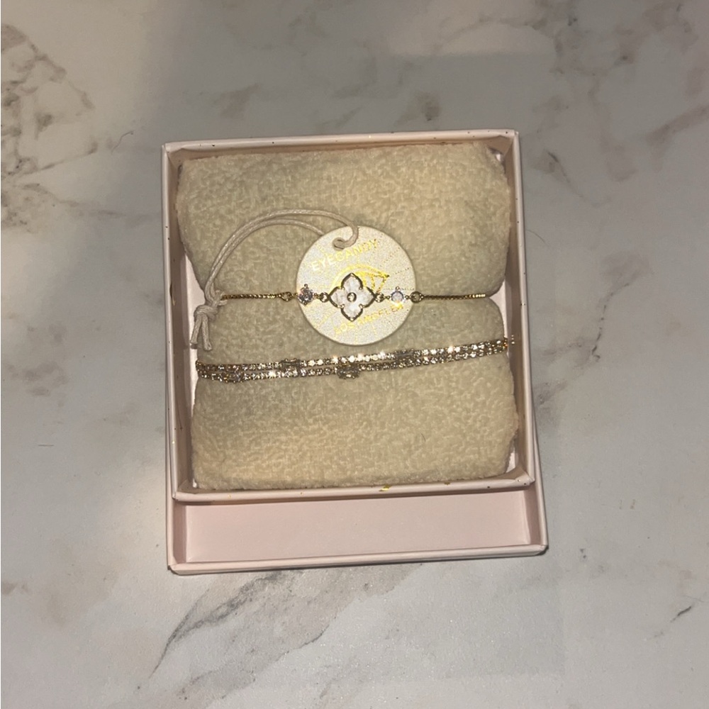 Elegant Gold and Silver Bracelet Set